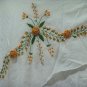 White Cotton Yellow Floral Embroidery Beach Wraparound Skirt/Top
