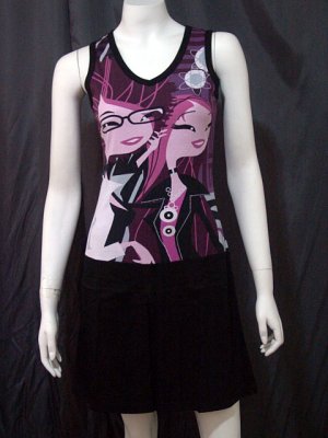 *Partying babe* VINTAGE STYLE RETRO DROP WAIST MOD DRESS