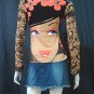 *Karen* VINTAGE ART PRINT FUNKY LONG SLEEVE TOP szM/sz2