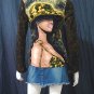 *Army Babe* VINTAGE ART PRINT FUNKY LONG SLEEVE TOP szM/sz2