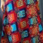 Patchwork Ethnic Graphic Floral Prints Handsewn Beads Cotton Wraparound Long Skirt