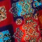 Patchwork Ethnic Graphic Floral Prints Handsewn Beads Cotton Wraparound Long Skirt