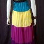 Celebrity Style Ruffles V-neck Colour Block Halter Low Back Maxi Dress