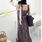 In Style Black Smocked Checks Prints Halter/Tube Maxi Dress