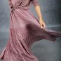 In Style Red Smocked Checks Prints Halter/Tube Maxi Dress