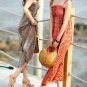 In Style Red Smocked Checks Prints Halter/Tube Maxi Dress