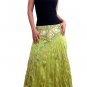 GREEN DRAGONFLY FLORAL CROCHET COTTON LONG SKIRT/TUBE DRESS