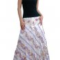 WHITE CROCHET PURPLE FLORAL COTTON LONG SKIRT/TUBE DRESS