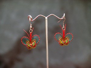 Colourful Butterfly Handmade Hoop Gypsy Boho Hippie Earrings