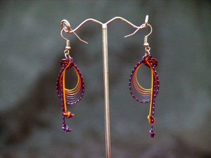 Colourful 'Music Notes' Handmade Hoop Gypsy Boho Hippie Earrings