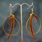 Colourful 'Oval Spiral' Handmade Hoop Gypsy Boho Hippie Earrings