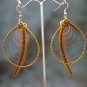 Colourful 'Oval Spiral' Handmade Hoop Gypsy Boho Hippie Earrings