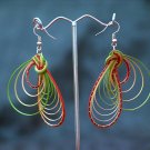 Colourful 'Angel Wings' Handmade Hoop Gypsy Boho Hippie Earrings