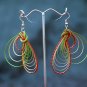 Colourful 'Angel Wings' Handmade Hoop Gypsy Boho Hippie Earrings