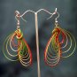 Colourful 'Angel Wings' Handmade Hoop Gypsy Boho Hippie Earrings