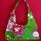 GREEN SMALL BOHO SAKURA FLORAL SHOULDER HANDBAG PURSE