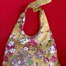 GOLD BOHO KIMONO PINK FLORAL STRAP SHOULDER HANDBAG