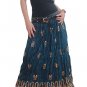 BLACK GYPSY BOHO FLORAL SEQUINS LONG SKIRT/TUBE DRESS