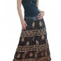 BLACK GYPSY BOHO FLORAL SEQUINS LONG SKIRT/TUBE DRESS