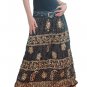 BLACK GYPSY BOHO FLORAL SEQUINS LONG SKIRT/TUBE DRESS