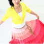 HOT RED GYPSY RESORT CRINKLED LONG SKIRT/TUBE DRESS