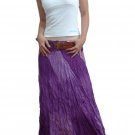 ROMANTIC PURPLE GYPSY RESORT CRINKLED LONG SKIRT/TUBE DRESS