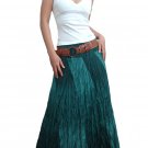 GREEN GYPSY RESORT CRINKLED LONG SKIRT/TUBE DRESS