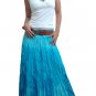 SEA BLUE GYPSY RESORT CRINKLED LONG SKIRT/TUBE DRESS