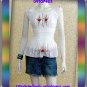 WHITE SMOCKED RED FLORAL OFF SHOULDER BABYDOLL BLOUSE