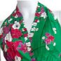 GREEN RUFFLES V-NECK FLORAL HALTER WEDDING WRAP DRESS SZ M to XL