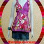 PURPLE RUFFLES STRAP V-NECK BABYDOLL TOP