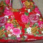 RED BOHO KIMONO PINK FLORAL STRAP SHOULDER HANDBAG