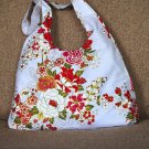 WHITE BOHO KIMONO FLORAL STRAP SHOULDER HANDBAG
