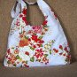WHITE BOHO KIMONO FLORAL STRAP SHOULDER HANDBAG