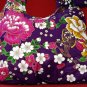 Royal Purple BOHO KIMONO FLORAL STRAP SHOULDER HANDBAG