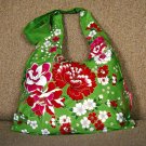 Green BOHO KIMONO FLORAL STRAP SHOULDER HANDBAG