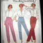 Vintage 1980's Simplicity Sewing Stretch Knit Pattern 7470 Elastic Waist Pants Plus Size 18 CUT