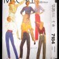 Vintage 1980's McCalls Sewing Pattern 7184 Pants Slacks Size 16
