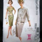 Vintage 1960's McCalls Sewing Pattern 6840 Suit Skirt Jacket and Over Blouse Size 12 CUT