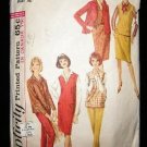Vintage 1960's Simplicity Sewing Pattern 5574 Blouse Jumper Top Skirt Pants Size 12 CUT