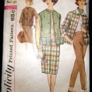 Vintage 1960's Simplicity Slenderette Sewing Pattern 4098 Jacket Pants Skirt Size 14 CUT