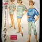 Vintage 1960's Simplicity Sewing Pattern 3428 Top Blouse Pants Shorts Size 14 CUT