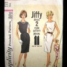 Vintage 1960's Simplicity Jiffy Sewing Pattern 4429 Dress Size 12 CUT