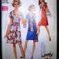 Vintage 1970's Simplicity Jiffy Sewing Pattern 8798 Dress Scarf Sash Plus Size 20 1/2 UNCUT