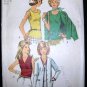 Vintage 1970's Simplicity Stretch Knit Sewing Pattern 5584 Cardigan Top Plus Size 18 UNCUT