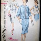 Vintage 1950's Simplicity Sewing Pattern 3339 Suit Jacket Blouse Skirt Plus Size 18 UNCUT