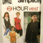 1990's Simplicity Sewing Pattern 9205, 2 Hour Vest Size 12 14 16 UNCUT
