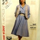 1990's McCalls Easy Sewing Pattern 5117 Dress Vest Size A 10 12 14 UNCUT