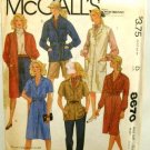 Vintage 1980's McCalls Sewing Pattern 8670 Coat Dress Shirt Jacket Jumper Tie Belt Size 6 - 8 UNCUT