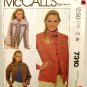 Vintage 1980's McCalls Sewing Pattern 7310 Jacket Vest Size Medium 14 - 16 UNCUT